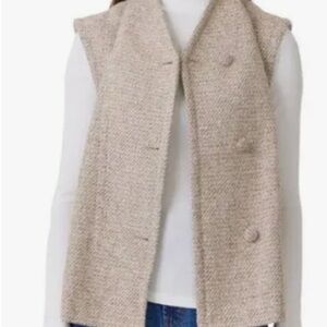 Habitual Woven Cream/Oatmeal Button-Front Vest